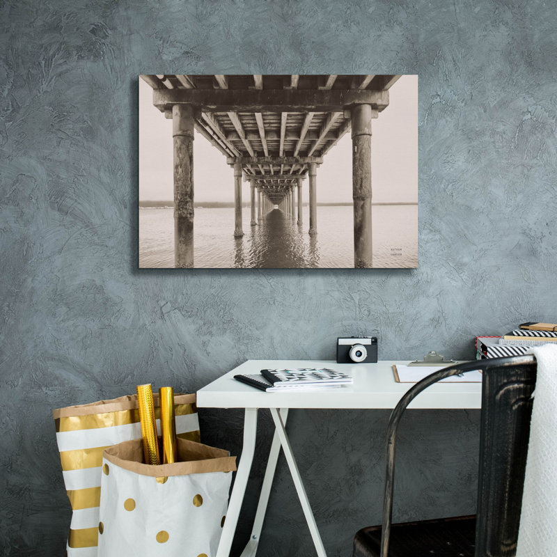 «Pacific Pier» par Nathan Larson, art mural sur toile, H 18 po x l 26 po x P 0,75 po
