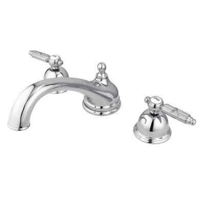 Kingston Brass Georgian Two-Handle 3-Hole Deck Mount Roman Tub Faucet
