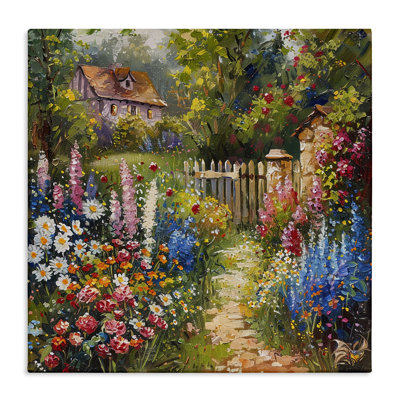 Blooming Spring Cottage Canvas Wall Art by LSR Design Studio bp-491_CN