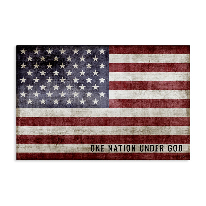 «One Nation Under God Flag», art mural par Natalie Carpentieri, H 16 po x l 24 po