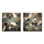 «Gray Abstract Harmony In Tiles I», ensemble de 2 tuiles murales abstraites-2085217316-2085217343