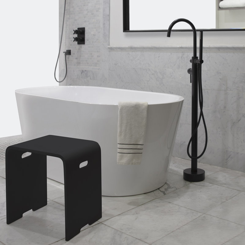 Sottile Accent Stool, Matte Black
