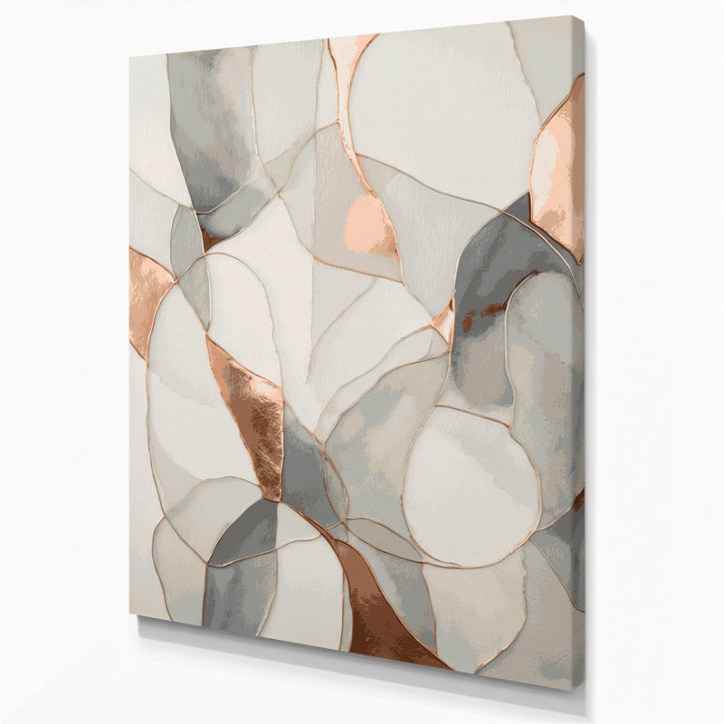 Abstrait aquarelle 45, art mural sur toile grise, H 14 po x l 11 po