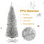 Sapin de Noël artificiel argent 6 '