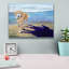  «Ali At The Beach» par Pat Saunders, art mural sur toile blanche, 16 po x 12 po-413272615