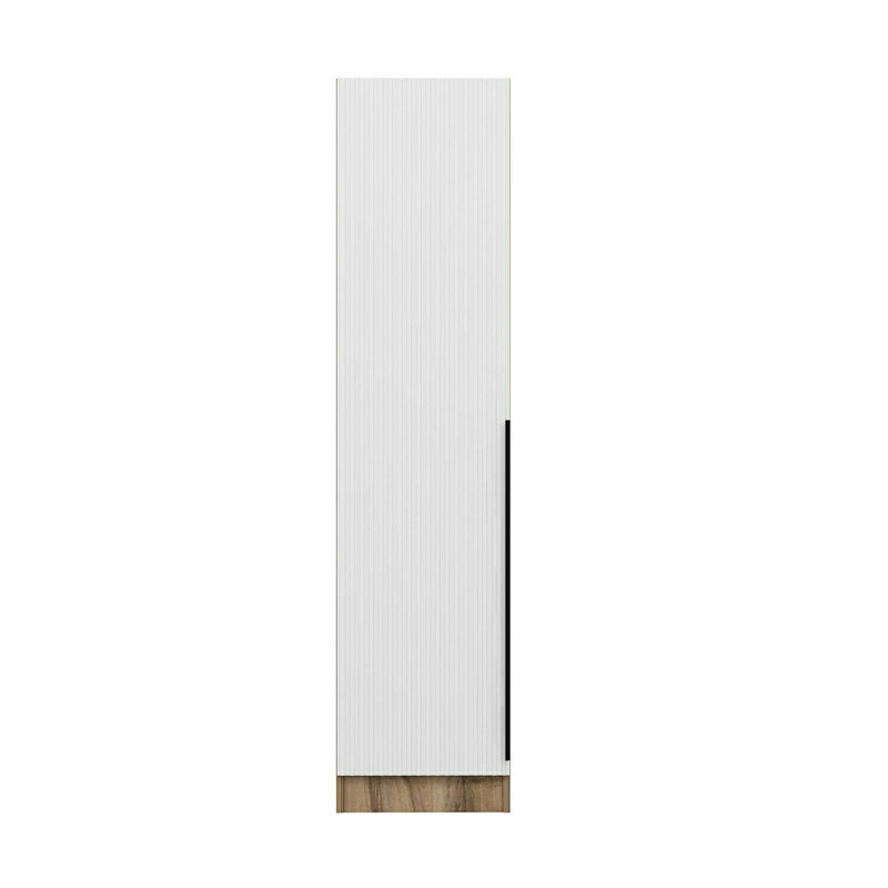 Elina Manufactured Wood Wardrobe, 190cm H x 45cm W x 52cm D, White/Brown