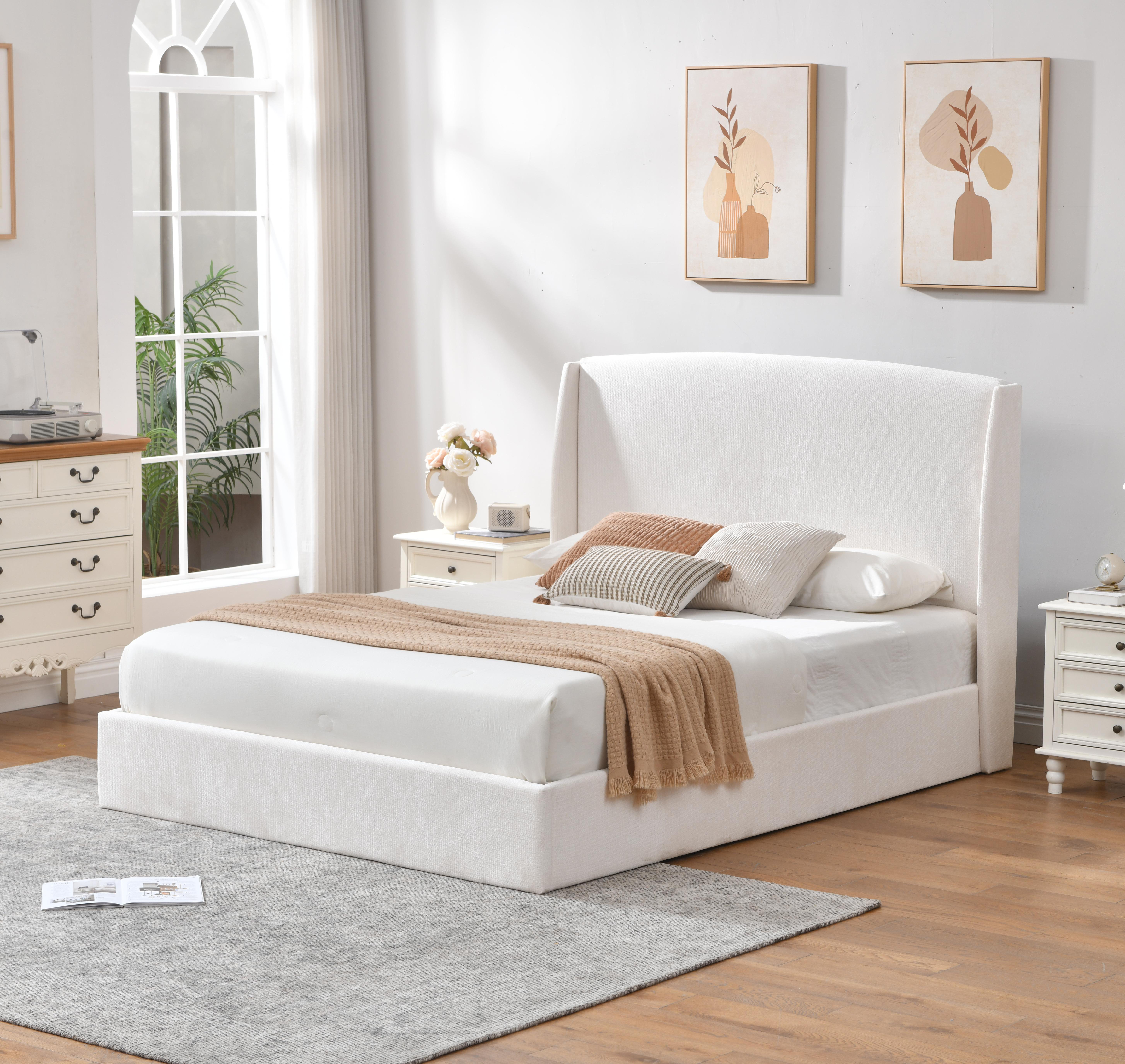 Latitude Run® Hydraulic Lift Up Upholstered Storage Bed With Wingback ...