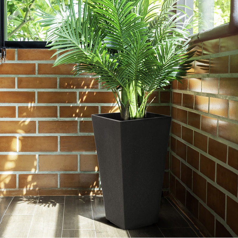 Sarris Pot Planter, Slate, 50cm H x 26cm W x 26cm D