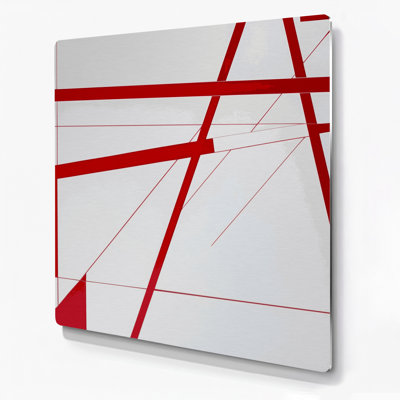 «Hard Edge» 17, art mural gris en métal