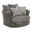Ensemble modulaire rembourré 5 pièces avec fauteuil pivotant et repose-pieds Eastep