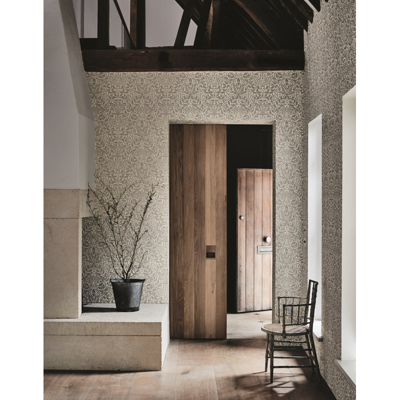 Pure Acorn Wallpaper, Linen/Ecru