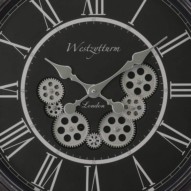Horloge murale Viny, Black/Grey/Silver