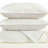 Pointehaven Scroll design Velvet Quilt Set King/California King White-137942365-137942362