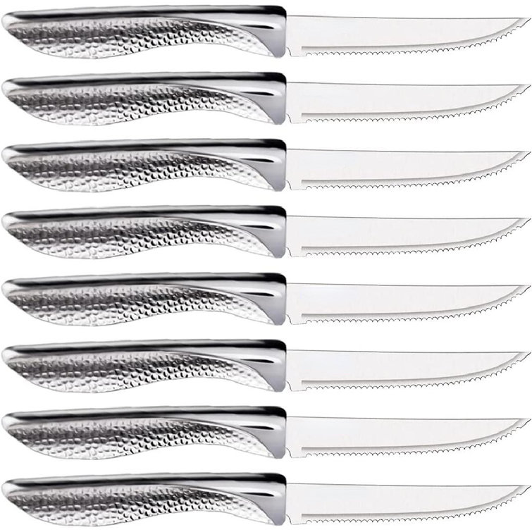 Stainless Steel Serrated Steak Knife Set Dishwasher Safe (Set of 6) Winston Porter