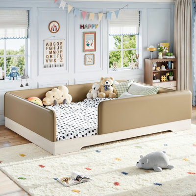 Queen Size Upholstered Floor Bed for Kids