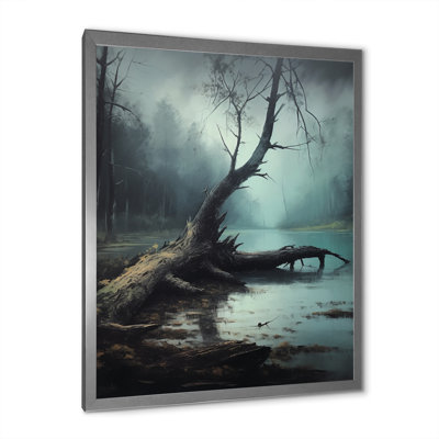 «Mysterious Misty Morning At Lake Fallen Tree I», reproduction sur toile