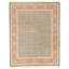 Hand Knotted Wool Oriental Area Rug in Green And Wine
