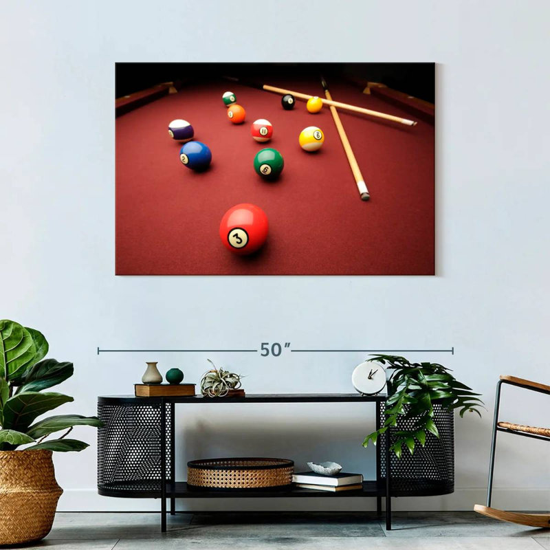 Senne, jeu de billard, H 30 po x l 45 po