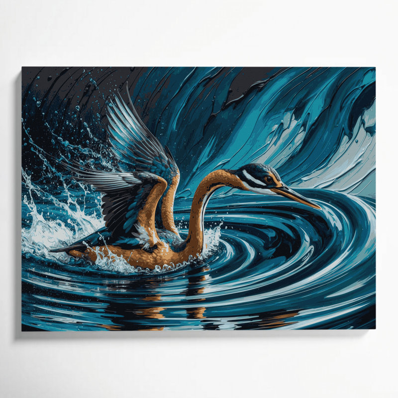 Art mural gris sur toile faune, H 11 po x l 14 po