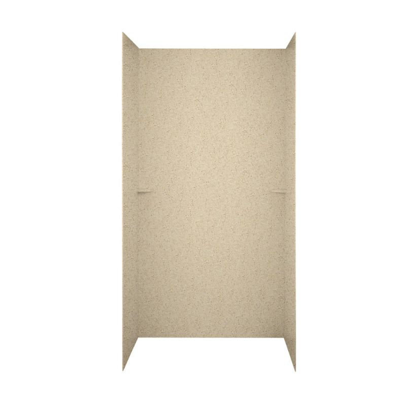 60'' W 36'' D 72'' H Glue Up Solid Surface Wall, Bermuda Sand