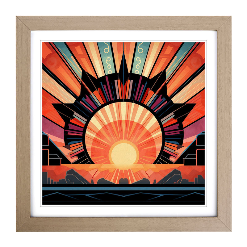 Sunrise No.8 - Framed Print, Oak