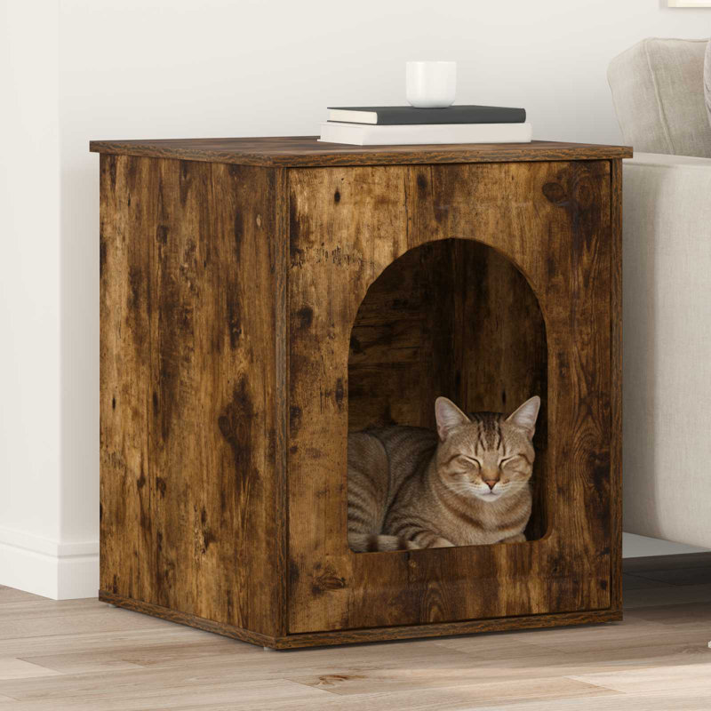 62cm H Cat Tree, Smoked Oak