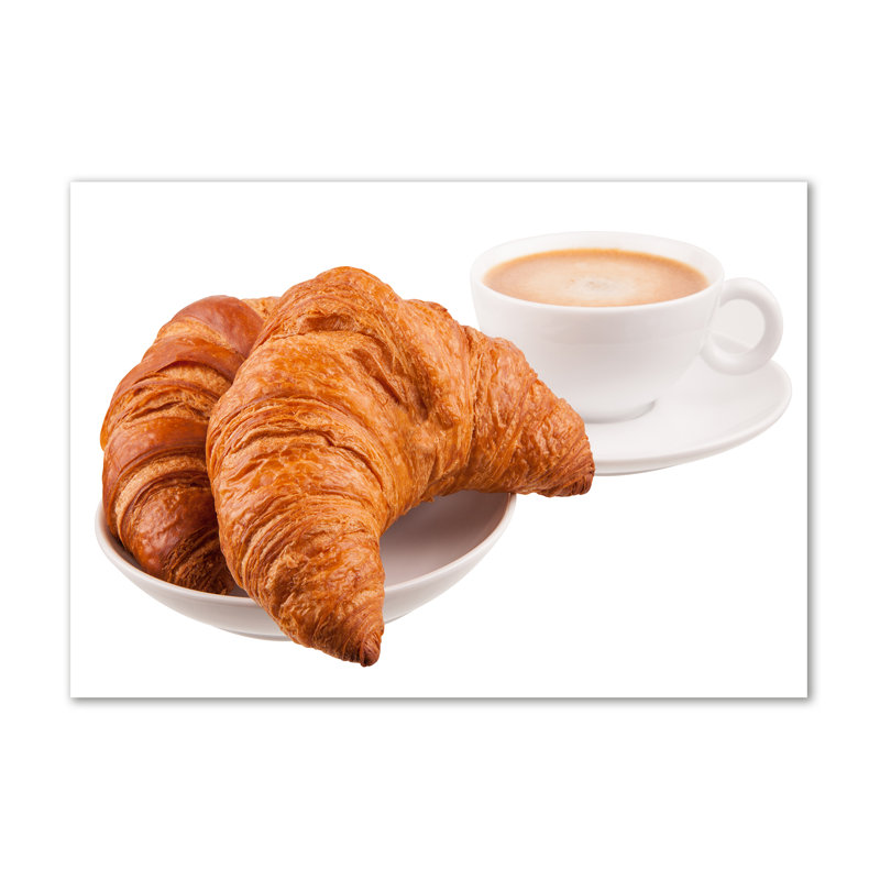 Croissants And Coffee - Wrapped Canvas Print