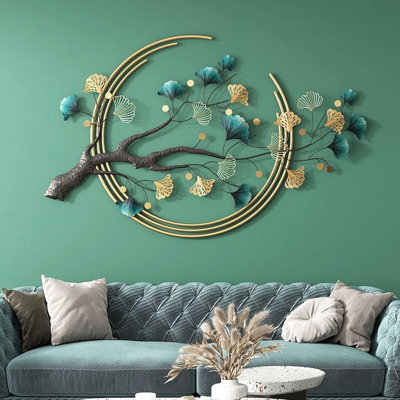 Grand art mural en métal - sculptures murales modernes en 3D