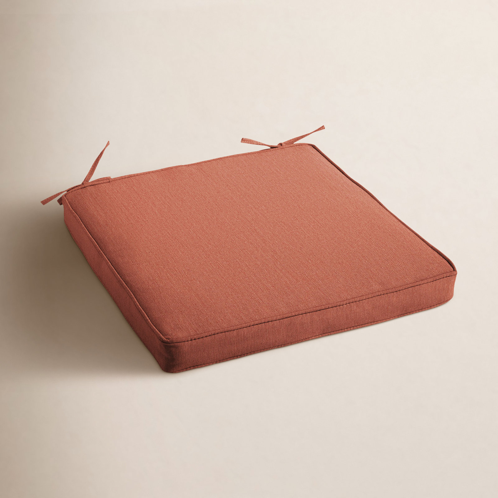 Sunbrella® Seat Cushion, Canvas Persimmon Sunbrella Canvas, 20" W x 20" D
