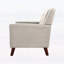 Fauteuil avec surpiqûres gaufrées et pieds en bois, parfait pour une assise élégante et confortable-763074094