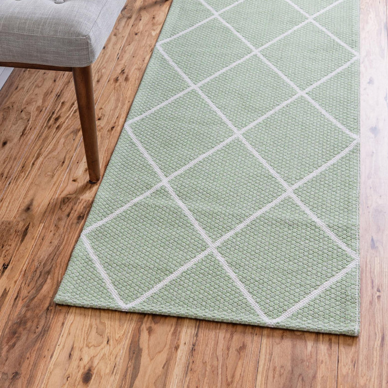 Siya Cotton Geometric Indoor Rug, Runner 2' x 6'