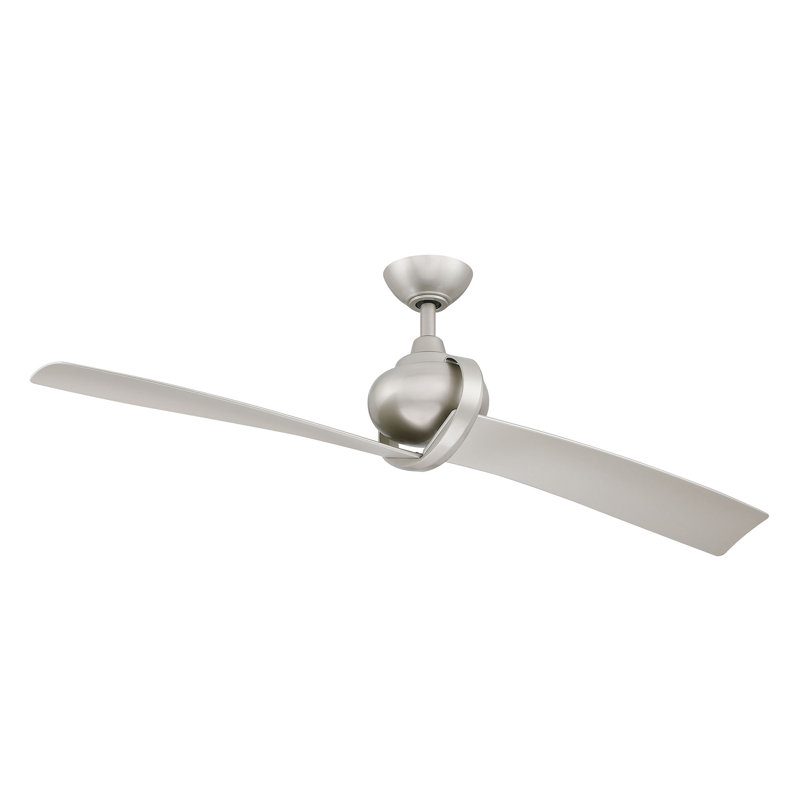 Ventilateur de plafond 54 po à 2 pales avec télécommande Hemel, Argent