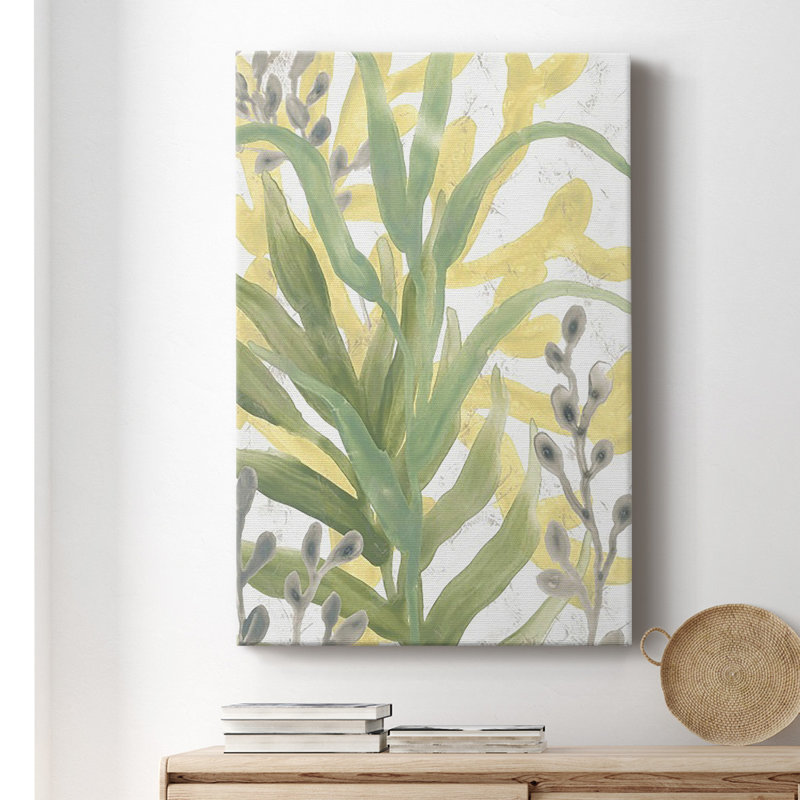 Sea Grass Fresco IV, toile tendue avec châssis de qualité supérieure - prête à être accrochée, H 36 po x l 24 po x P 1,5 po