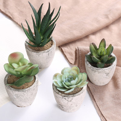 3.5 " H Faux Succulent