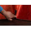 Tapis de couloir rouge en laine noué à la main de conception unique 2 pi 7 po x 8 pi 7 po New Age