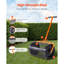 Épandeur de compost, épandeur de tourbe de 61 cm de large avec poignée en T, 3 hauteurs réglables, rouleau à tourbe de jardin en acier thermolaqué, épandeur de semences de gazon robuste pour le semis.-116730077