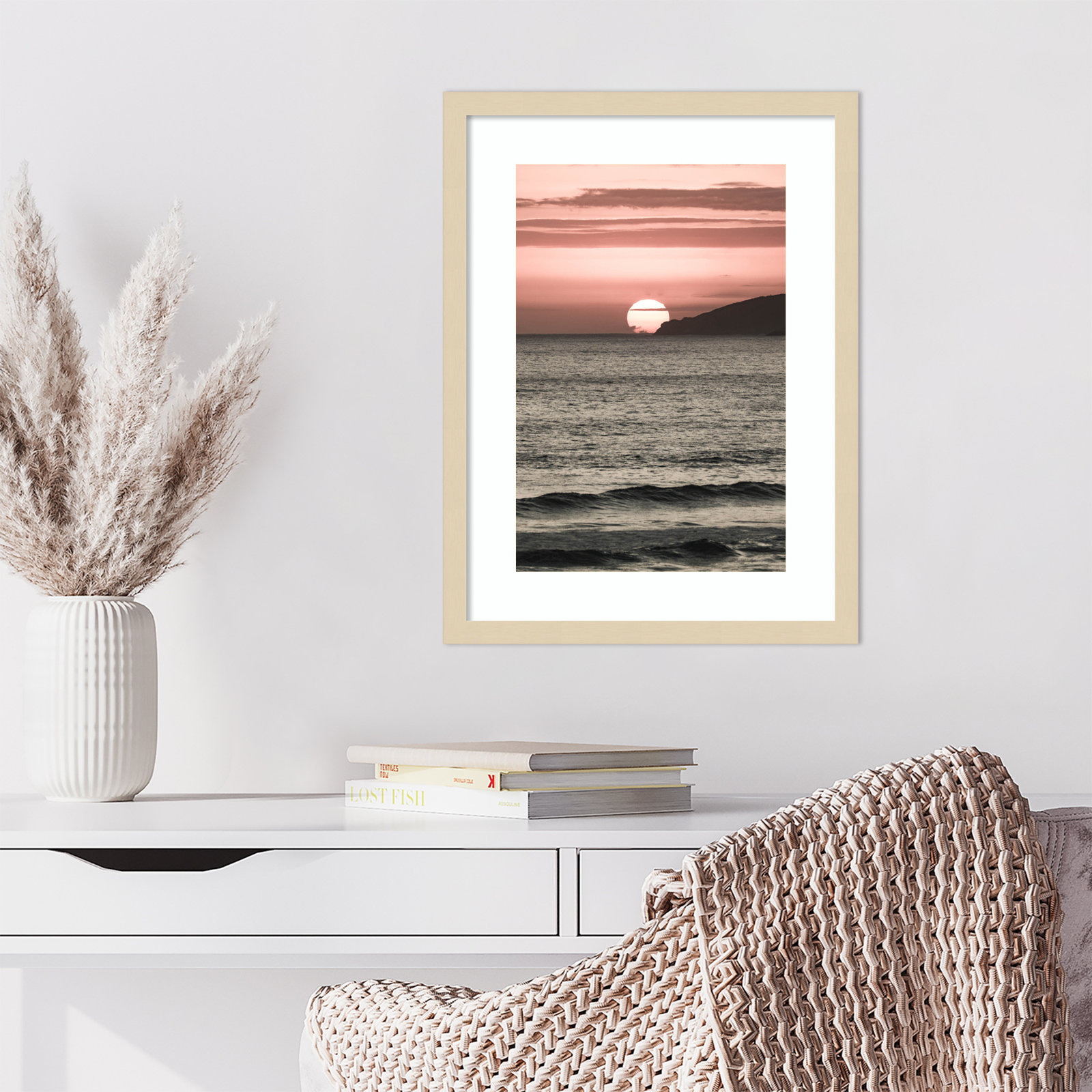 Daisey "Melting Skies" Print, Brown, 21" H x 16" W
