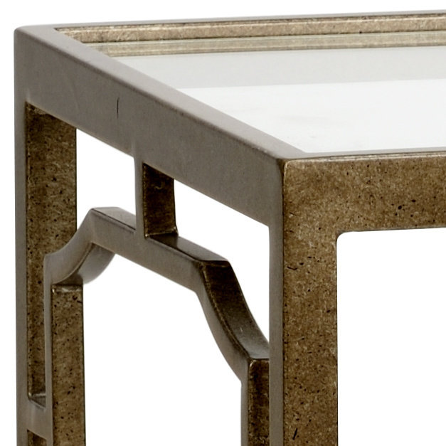 French Glass End Table