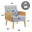Fauteuil en velours capitonné de 30,4 po de largeur Haigen-1967203374