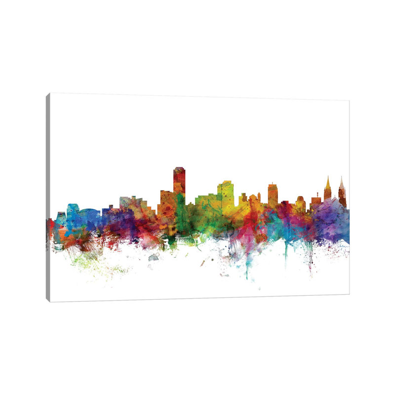 Adelaide, Australia Skyline by Michael Tompsett - 1 Piece Wrapped Canvas Wall Art, 66.04 cm H x 45.72 cm W x 3.175 cm D