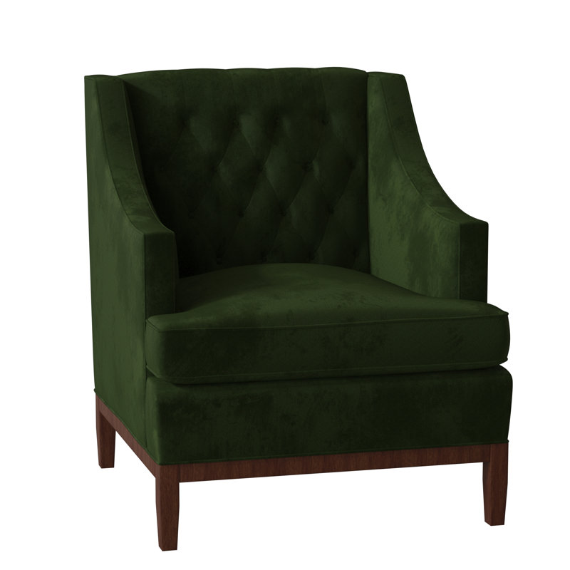 Carmel Tufted Armchair, Aubrey Aegean, Burnished Brown
