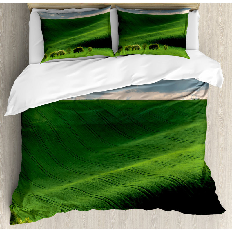 Rustic Polyester Duvet Cover, Queen Duvet Cover + 2 Pillow Sham