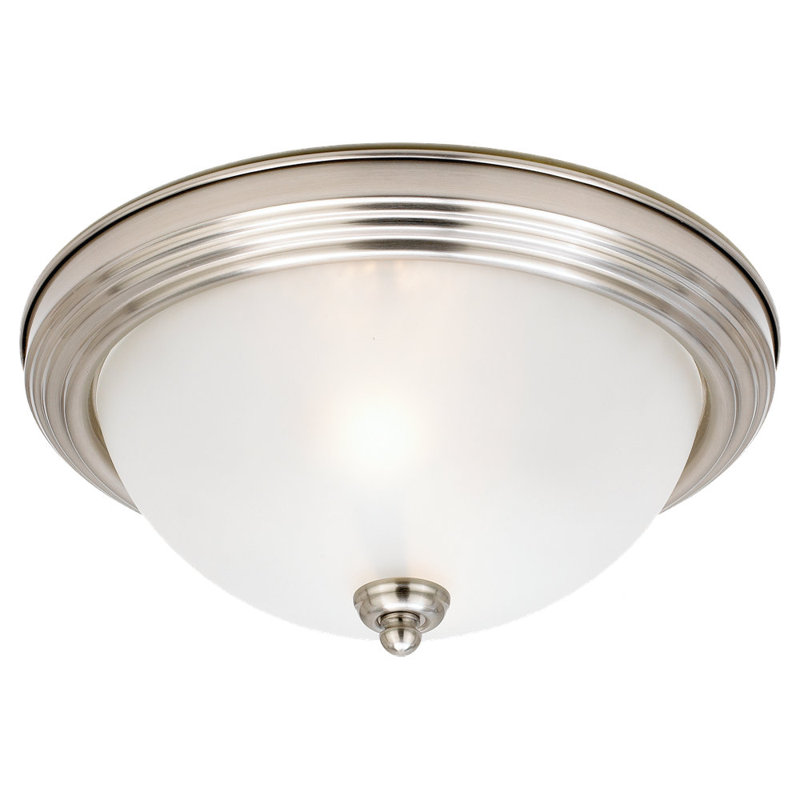 Geary Two Light Ceiling Flush Mount from Generation Lighting , Brushed Nickel, Incandescent A19 60W