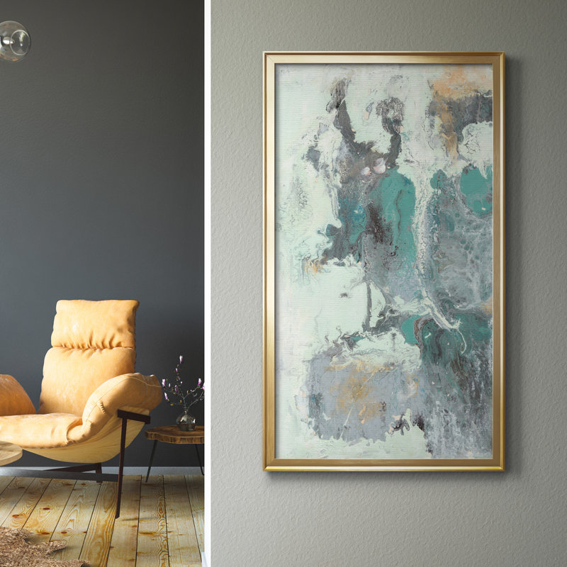 " Dancing With Love I " Painting Print, Gold Framed, 42.5" H x 22.5" W x 1" D