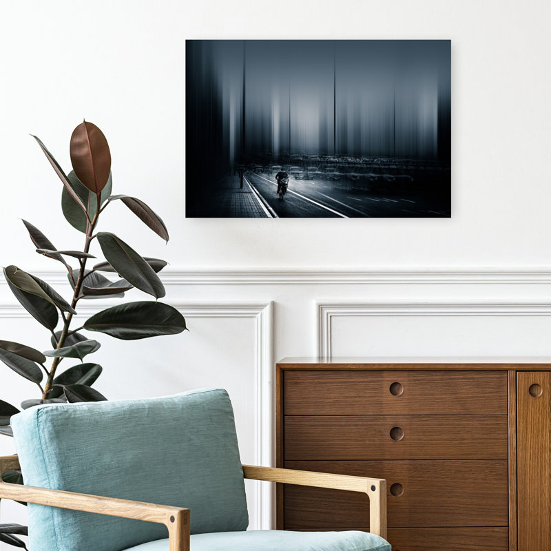 " Dynamic City Commute Abstract Contemporary City Wall Art Print " by Baidongyun, 16" H x 24" W