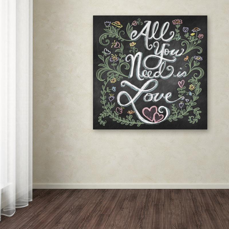 Inspirational Quote Canvas Art in Black and White, 14x14 Inches
