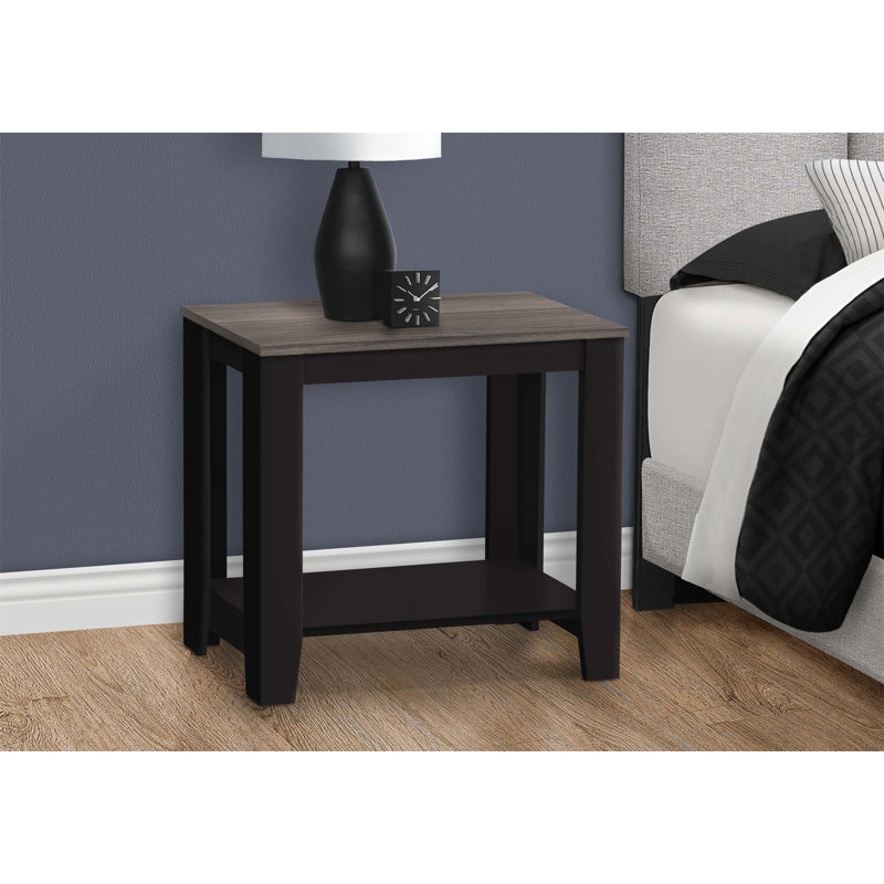 Table d'appoint transitionnelle en stratifié à deux niveaux pour le salon et la chambre à coucher, polyvalente et élégante