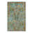 Round Floral Power Loomed Polypropylene Area Rug in Aqua/Blue/Orange-762802849