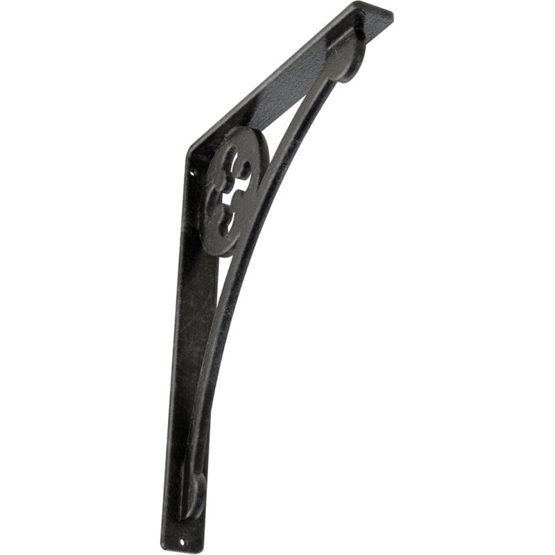 Support en fer forgé Crawley, Argent antique, H 12 po x l 1,5 po x P 10 po