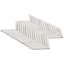 Alaska White .5x4 Herringbone Polished Marble Mosaic Tile